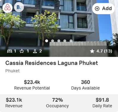 Cassia Laguna Phuket — 72% / $91,8
